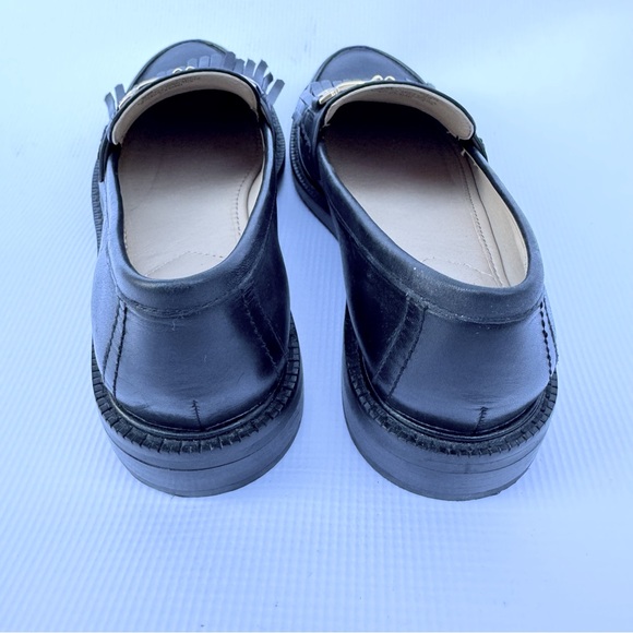 Sam Edelman Black Loafers with Gold Accent - Picture 6 of 8
